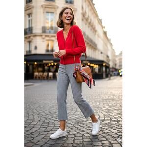 LENA GABRIELLE Gingham black white check pull-on pants size 12 (fit like 8-10)